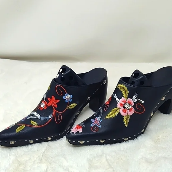 Beautiful Sequin Studded Platform Mules Size 36 - Picture 2 of 8